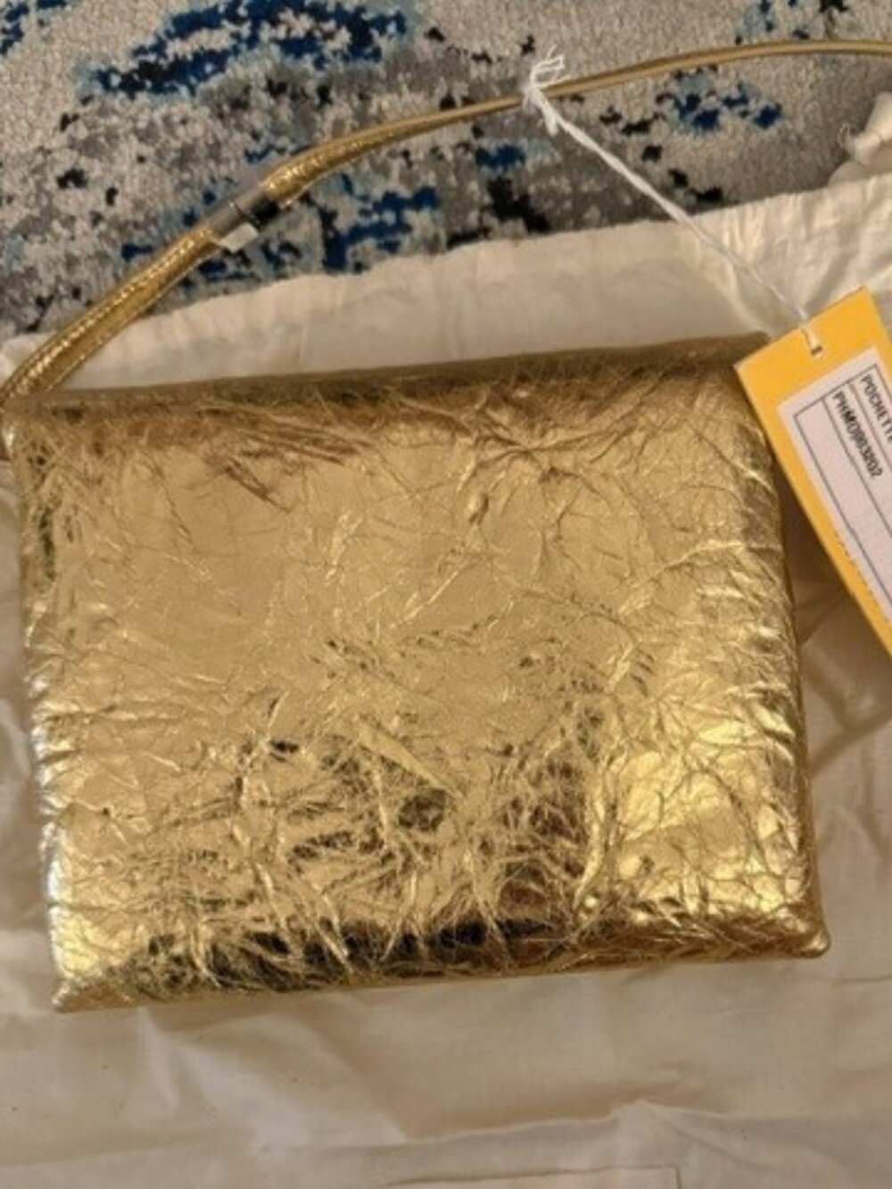 NEW NWT MARNI GOLD SHOULDER BAG POCHETTE $1100